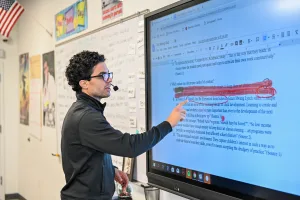 Teacher - Drawing on Smart Board